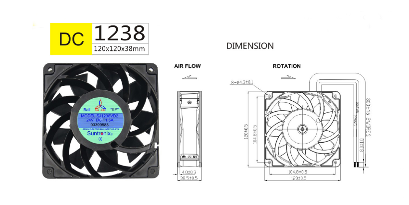 Quạt Hút Sanjun Suntronix - SJ1238VD2-DC