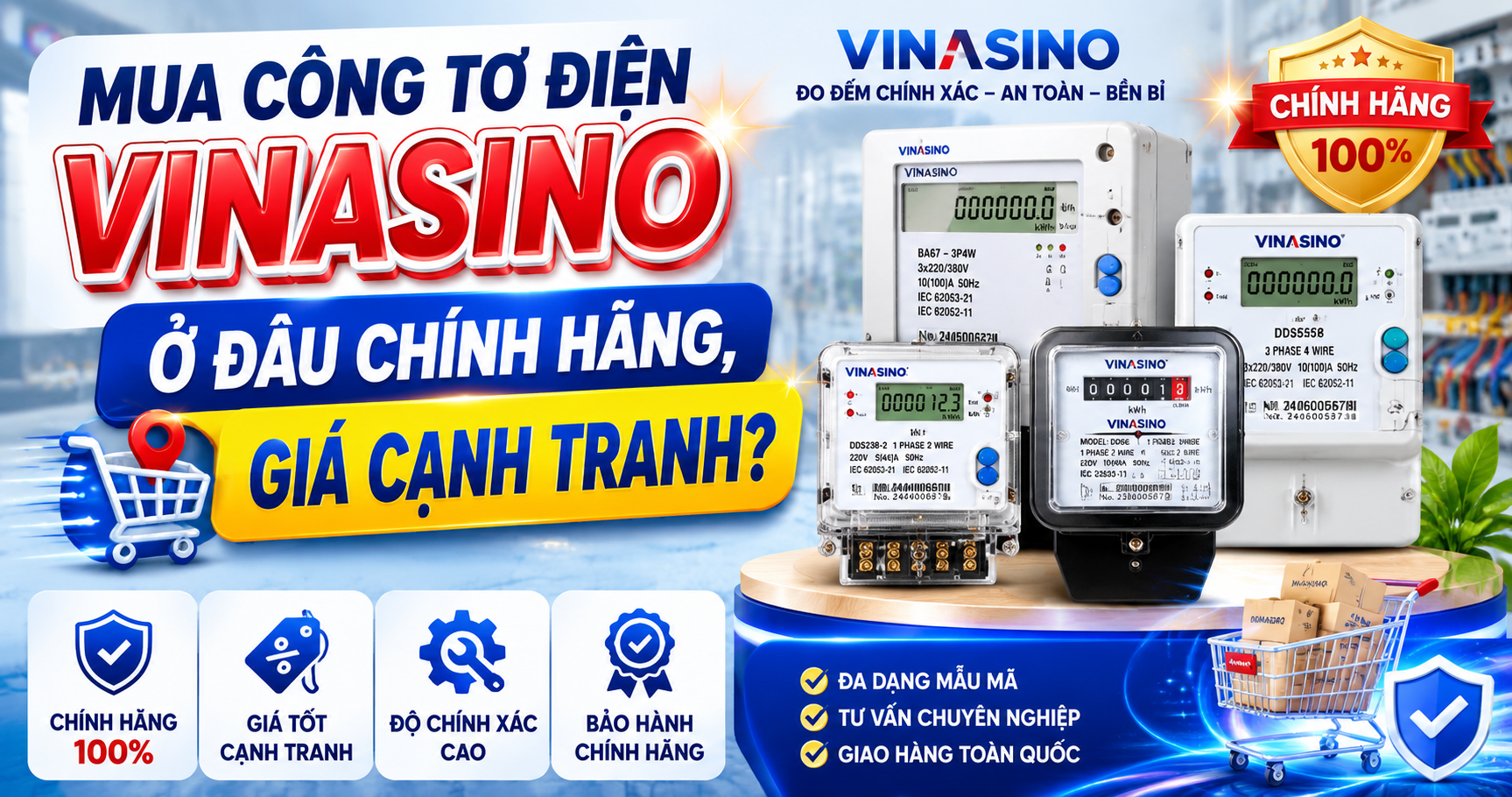 Mua Công Tơ Điện Vinasino Ở Đâu Chính Hãng, Giá Cạnh Tranh