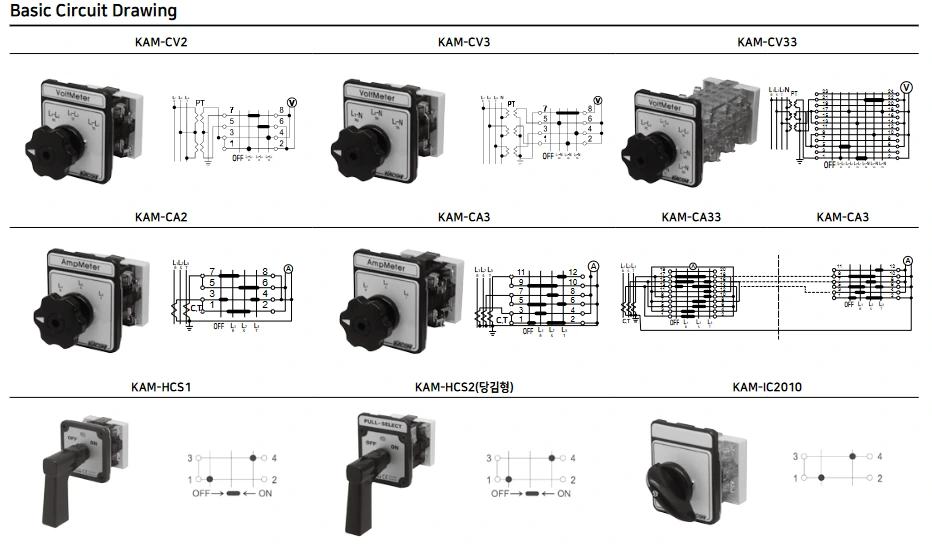 Công Tắc Chọn 2 Vị Trí 2NO2NC Kacon - KAM-IC2201