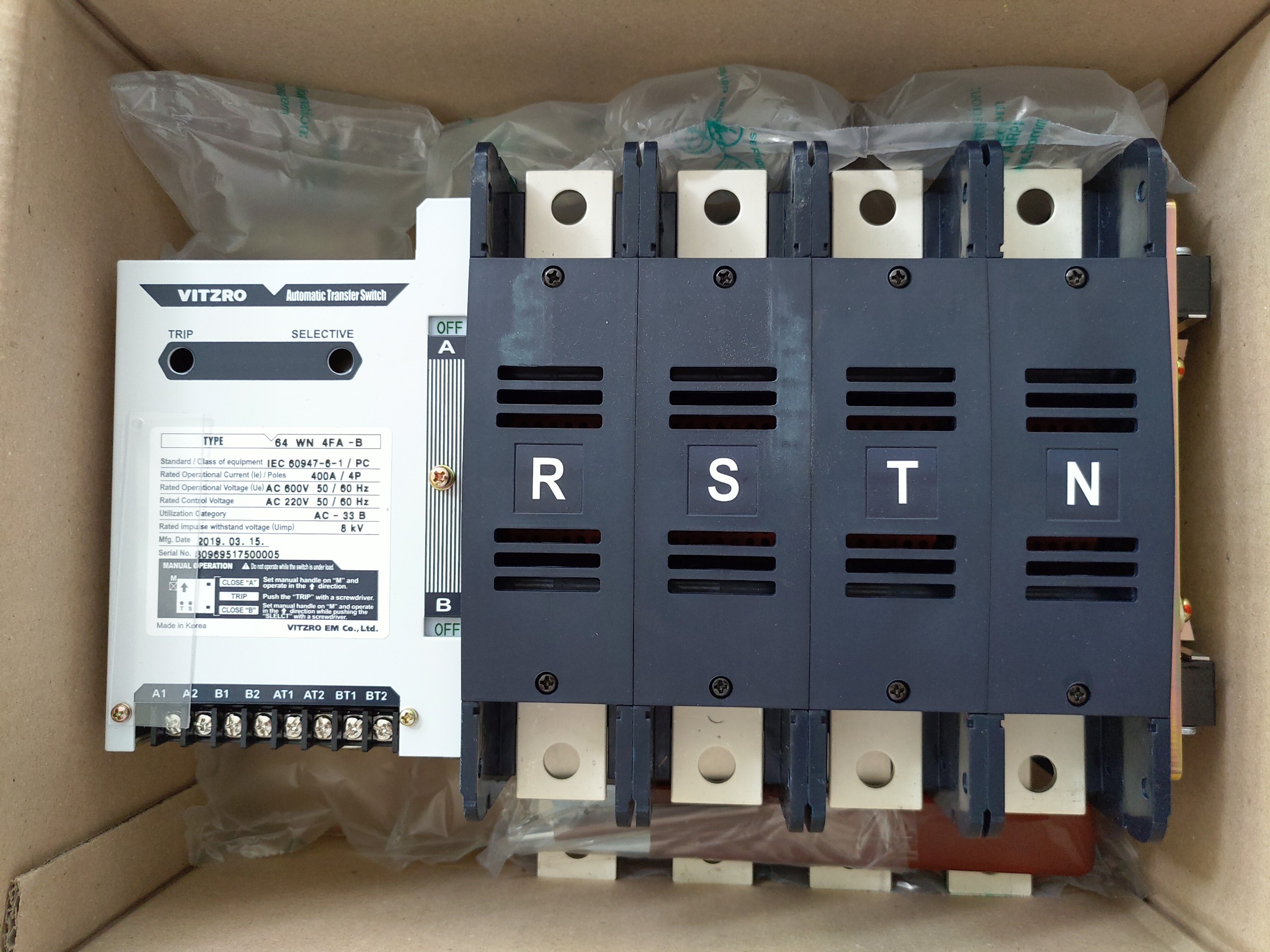ATS Vitzro 4P 400A 64WN - B60040WN